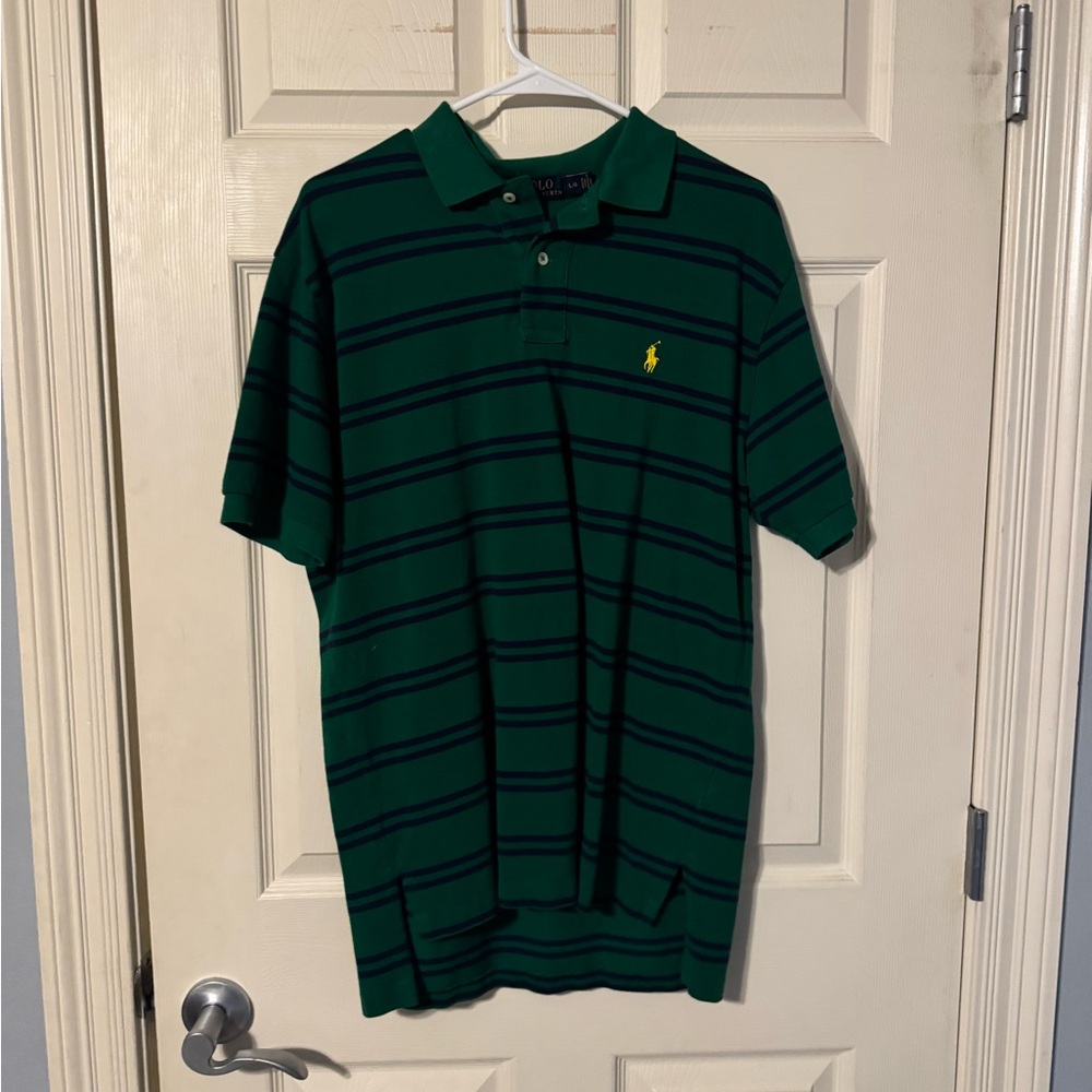 Polo by Ralph Lauren Green Striped Polo Shirt